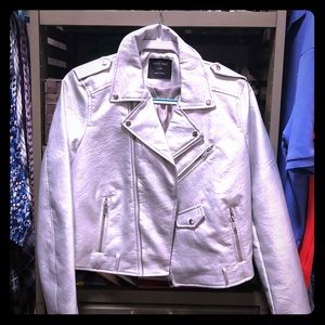 Love Tree Silver Metallic Motorcycle Jacket 💎🧥💎